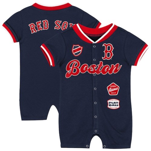 Newborn Boston Red Sox Outerstuff Navy Pinch Coverall