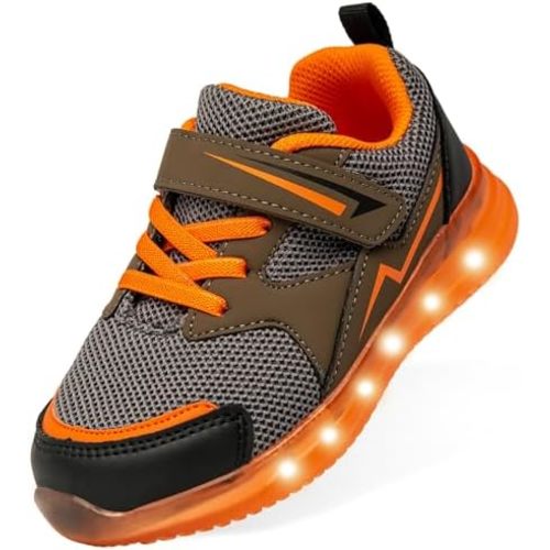 Floranate Light Up Toddler Boys Girls Shoes LED Flashing Lightweight Tennis Walking Sneakers for Toddler and Little Kid