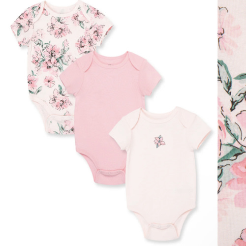 Dream Floral 3-Pack Bodysuits