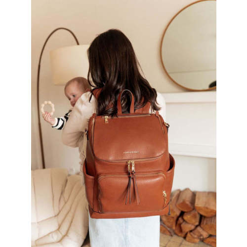 Lullaby Diaper Backpack Chestnut | Poppy and Peonies – www.poppyandpeonies-us.com