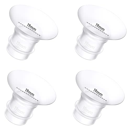 4Pcs Breast Pump Flange Insert 19mm Compatible with Momcozy/Spectra/Medela/eufy/Elvie/Lansinoh/Paruu P10 Breast Pump, Fit for Momcozy M5/M9/M6/V2 Pro/V2 pro/S12 Pro/eufy E10 S1 S1 Pro, 24mm Flange