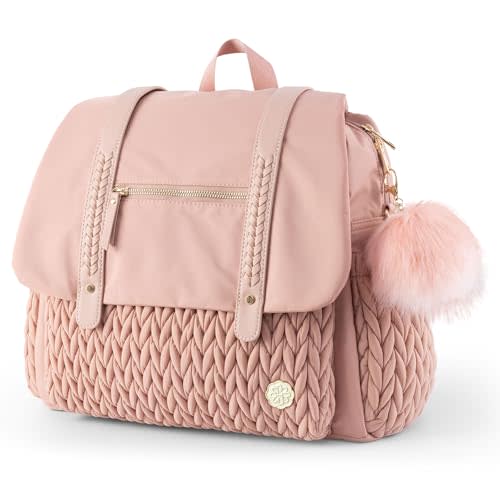 SEWBOO Diaper Bag BackPack Large Capacity Travel Mommy Bag Waterproof and Stylish with Changing Pad Baby Bag for Women and Girls