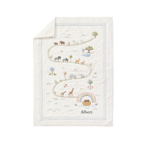 Noah's Ark Organic Baby Quilt | Pottery Barn Kids