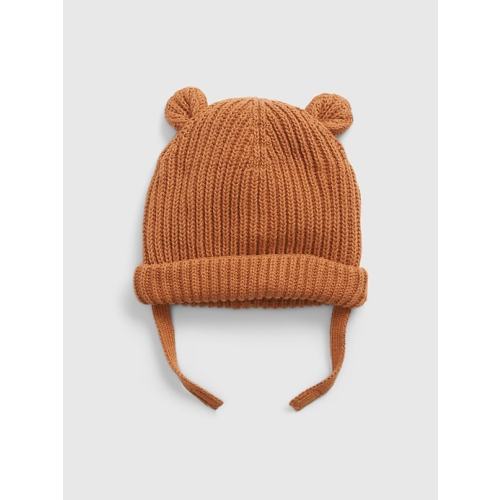 Baby Bear Beanie in adobe brown