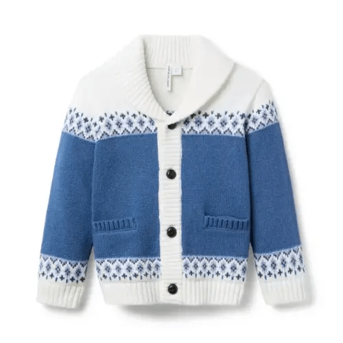 Boy Tamalpais Blue The Polar Bear Cardigan by Janie and Jack