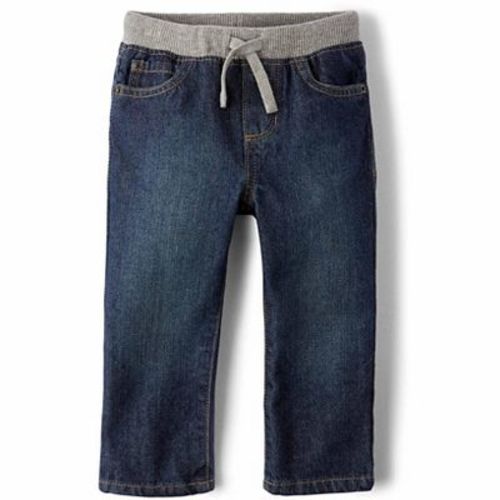The Children's Place Baby Boys Basic Pull On Straight Jeans Denim 6-9 M