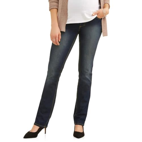 Rumor Has It Maternity Over-Belly Super Soft Straight Leg Five Pocket Denim Jean