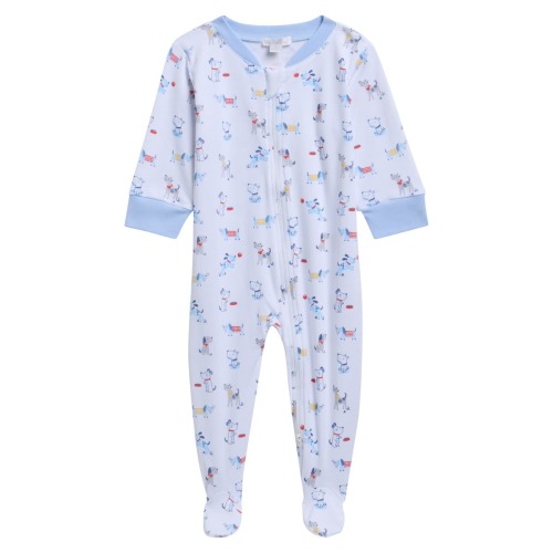 Zip-Up Pima Cotton Footie, Newborn
