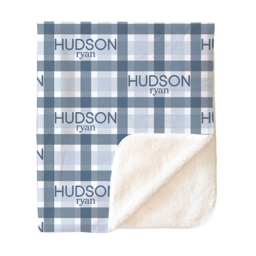 Paxton's Plaid Personalized Kids Blanket