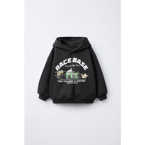 CAR PRINT SWEATSHIRT - Black | ZARA United States