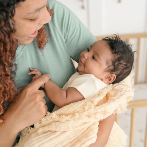 Multi-Layer Honey Ombre Muslin Cotton Baby Blanket - Crane Baby | Maisonette