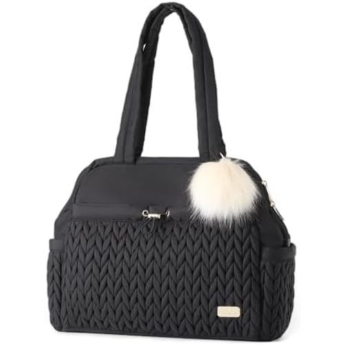 Asha Diaper Bag Tote For Daily Use, Travel Shoulder Diaper Bag With Long Strap And Stroller Clips Hospital Bag