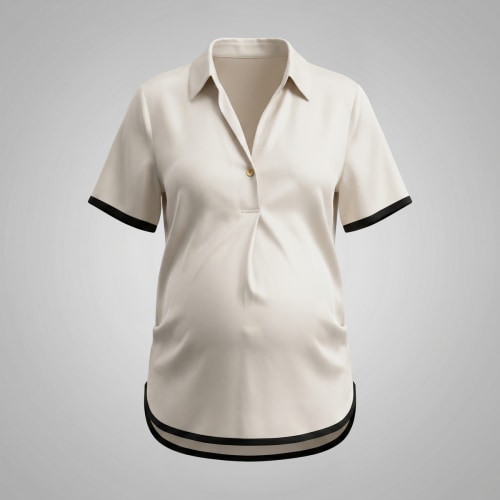 Nursing Top with Button Front and Contrast Piping - Pregnancy Breastfeeding Wear – By Kate Olivia