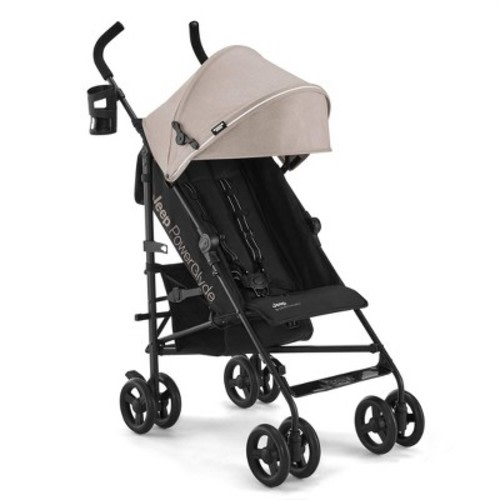 Jeep PowerGlyde Lightweight Stroller by Delta Children - Tan: Flat-Free Tires, Metal Frame, LATCH Compatible