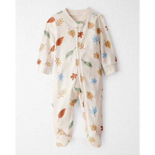 Baby Organic Cotton Sleep & Play Pajamas in Autumn Leaves Print - Little Planet | Carter's