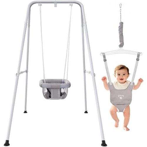 2 in 1 Baby Jumper with Swing, Indoor and Outdoor Use, Baby Jumpers and Bouncers