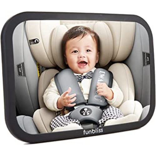 Baby Car Mirror Safely Monitor Infant Child in Rear Facing Car Seat,Car Mirror Baby Rear Facing Seat，No Assembly Required, Safer，Best Newborn Car Seat Accessories, Shatterproof