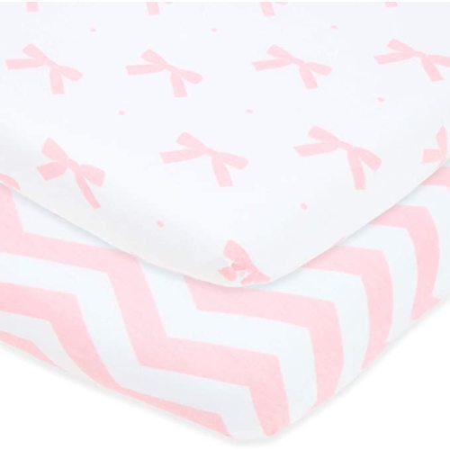 Joey + Joan 20x30 Bassinet Sheets, Fits Nestig Wave Mini Crib, 100% Cotton