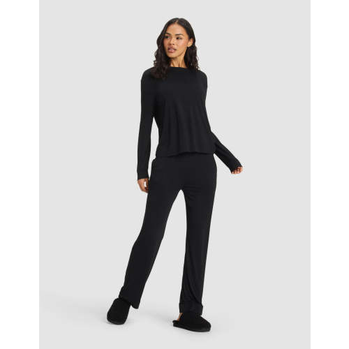 Women's Bamboo Stretch-Knit Long Sleeve Lounge Tee & Pant Set