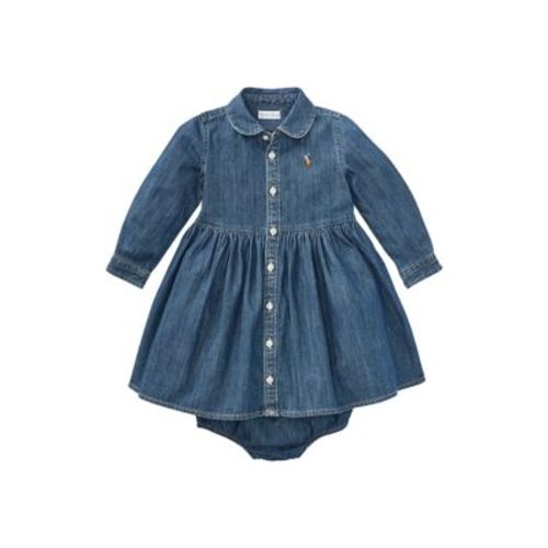 Ralph Lauren Infant Girls Denim Shirtdress and Bloomer