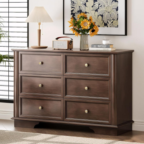 Winston Porter 47.2'' W Spray-painted MDF 2-Row 6-Drawer Dresser | Wayfair