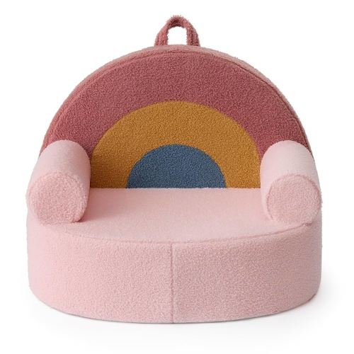Rainbow Toddler Chair and Muslin Changing Pad Cover Bundle