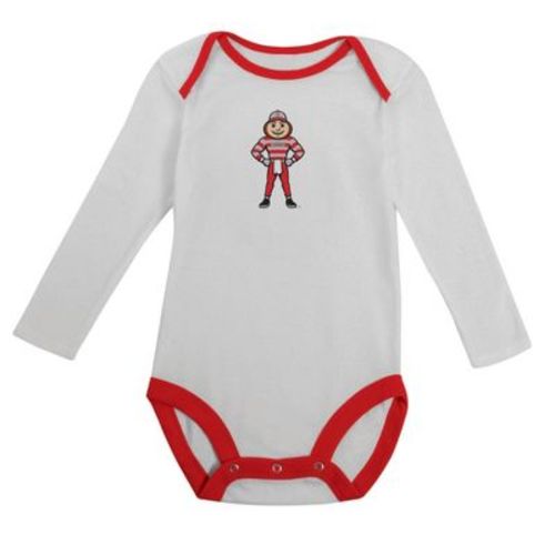NCAA Ohio State Buckeyes Infant Boys' 2pk Long Sleeve Bodysuit