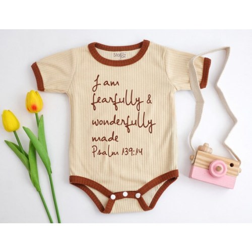 STAFAZ  Christian Baby Bodysuit  I Am Fearfully and - Etsy