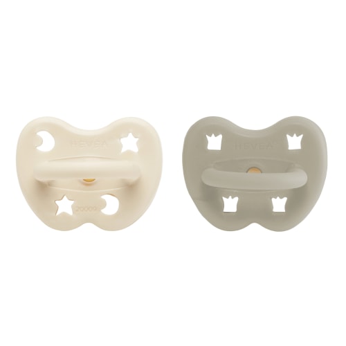Hevea Oatmeal & Milky Orthodontic Pacifiers 0-3M