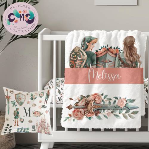 Custom Personalized Baby Magical Wizard Bedding Set - minky,fleece sherpablanket,cribsheet,pillow,changing pad,diaperbag