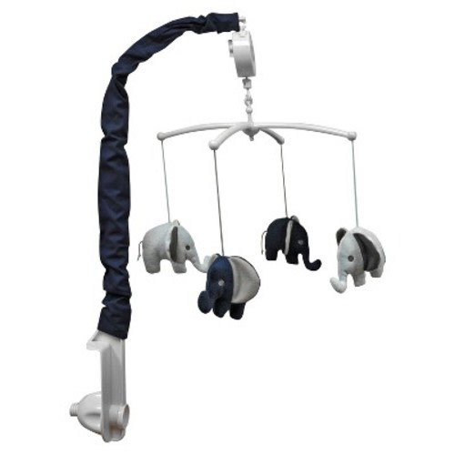 Bacati - Elephants Blue/Grey Musical Mobile