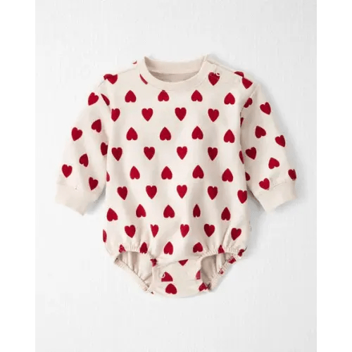 Baby Organic Cotton French Terry Bubble in Hearts - Little Planet | Carter's