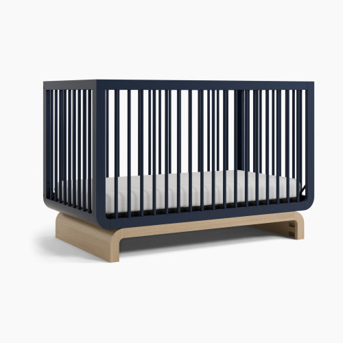 Storkcraft Santorini Deluxe 5-in-1 Convertible Crib - Midnight Blue With Driftwood