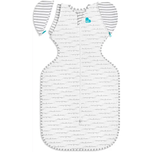 Love to Dream Swaddle Up Transition Swaddle, Patented Zip-Off Wings, Gently Help Baby Transition from Being Swaddled to Arms Free When Showing Signs of Rolling, 1.0 TOG, 13-19 lbs, White