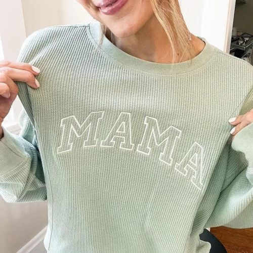 Waffle Knit Mama With Zippers Breastfeeding Sweatshirt – Giftifymama