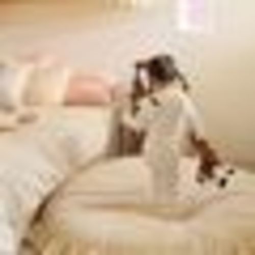 Frilled Round Cushion Baby Mat [Cream Yellow]