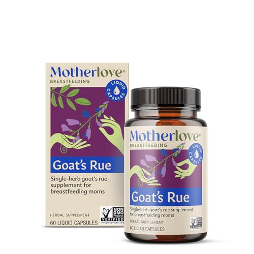Motherlove Goat’s Rue (60 Liquid caps) Lactation Supplement for Breast Tissue Development & Supporting Breast Milk Supply —Non-GMO, Organic Herbs, Vegan, Kosher, Soy-Free