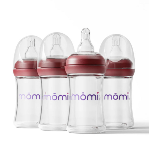 momi vibes breast-like bottle sets - cranberry