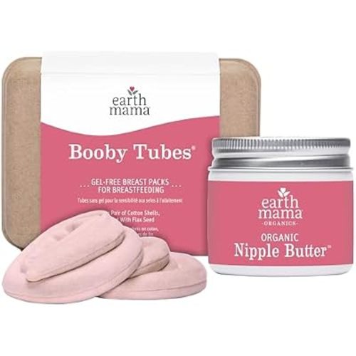 Earth Mama Breastfeeding Essentials Kit | Organic Nipple Butter™ & Booby Tubes