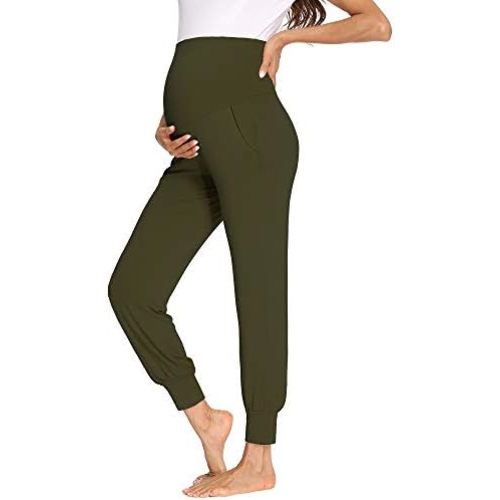 fitglam Women's Maternity Pants Over Belly Lounge Pajamas Clothes Pregnancy Must Haves Joggers with Pockets