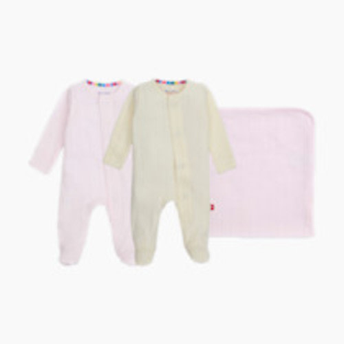 Magnetic Me Pointelle Organic Magnetic 3 Piece Gift Set - Cotton Candy Pointelle, Newborn