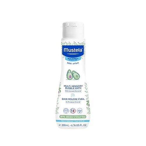 Mustela Baby Multi-Sensory Bubble Bath with Natural Avocado – Biodegradable Formula - 6.76 oz. – Packaging may vary
