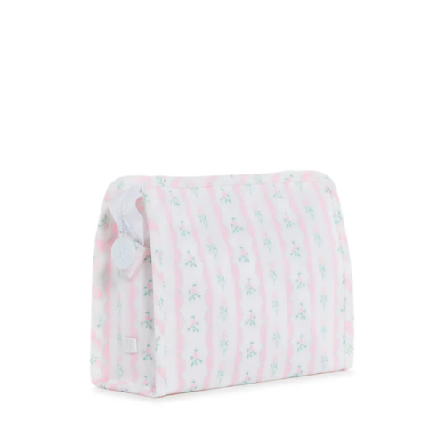 Roadie Medium Zip Pouch Ribbon Floral Pink by TRVL Design | Lila & Hayes