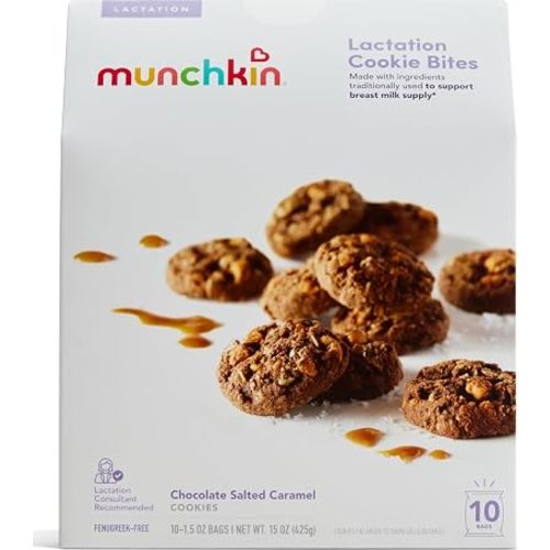 Munchkin Milkmakers Lactation Cookie Bites, Chocolate Salted Caramel, 10 Ct