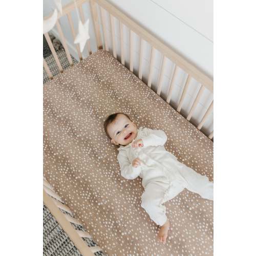 Premium Knit Fitted Crib Sheet - Fawn