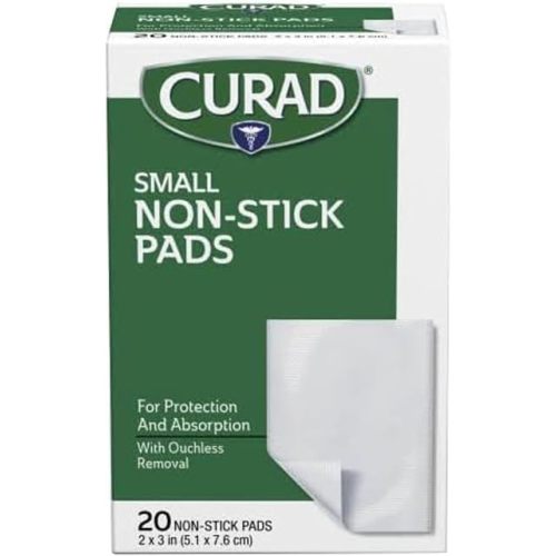 Curad Non-Stick Pads, 2 X 3 Inch(5.1 x 7.6 cm), 20 Count