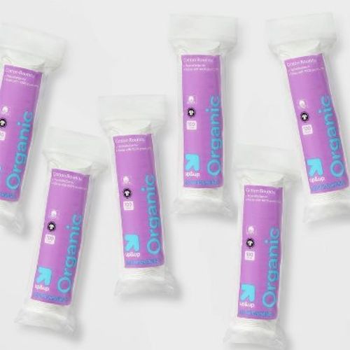 Organic Cotton Rounds Nail Polish and Makeup Remover Pads - 6x100ct - up&up™