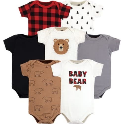 Cotton Bodysuits 7-Pack, 3-6M