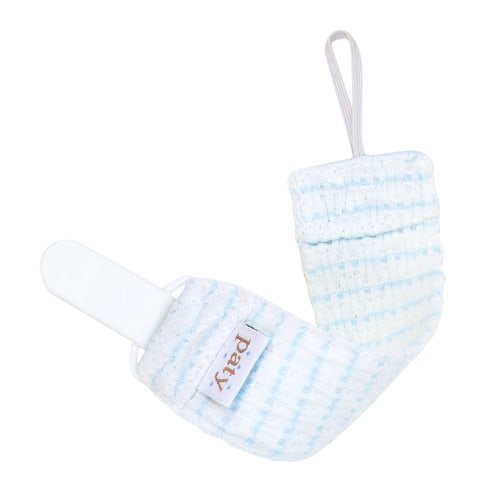 Paty Knit Pacifier Clip, Pinstripe #389