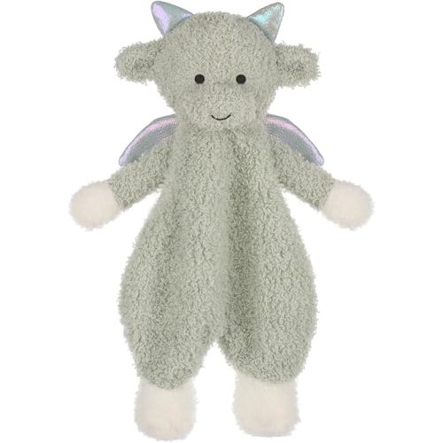Apricot Lamb Dragon Soft Loveys for Babies, Security Blanket for Baby Boy and Girl, for Infant and Toddlers (Green)